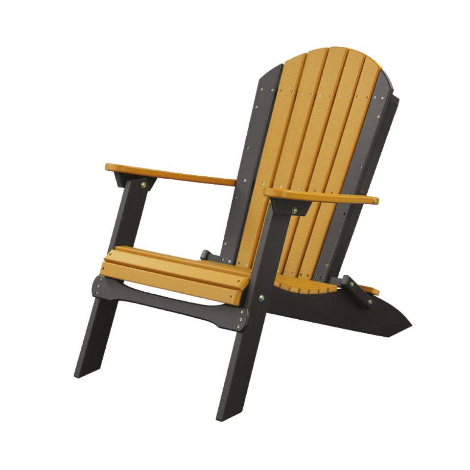 Hlf folding adirondack chair cedar black