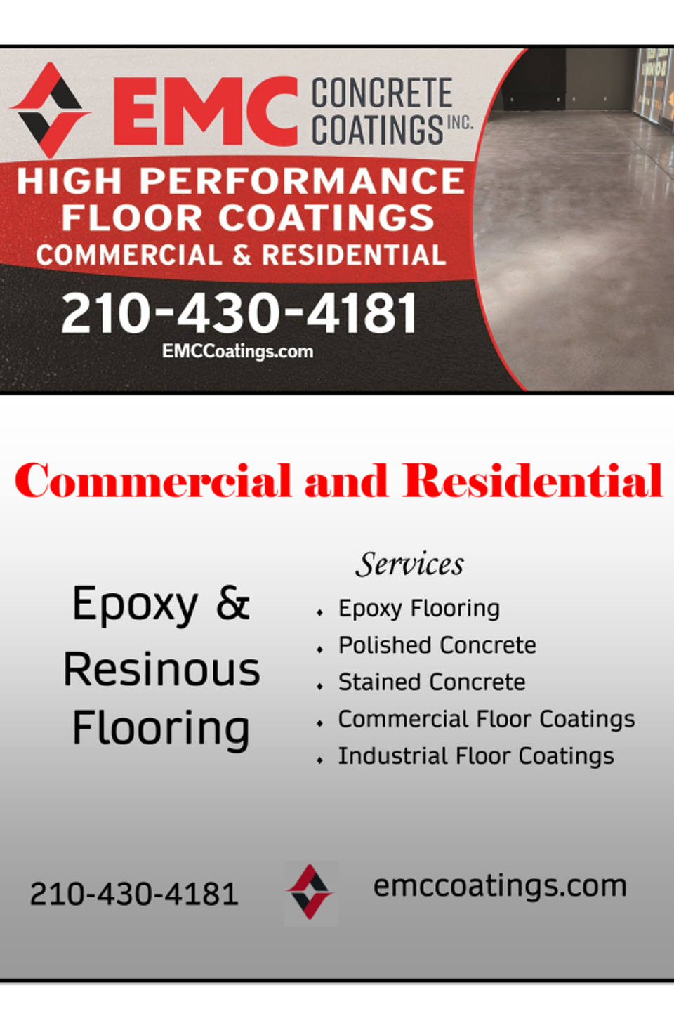 Emc flooring flyer