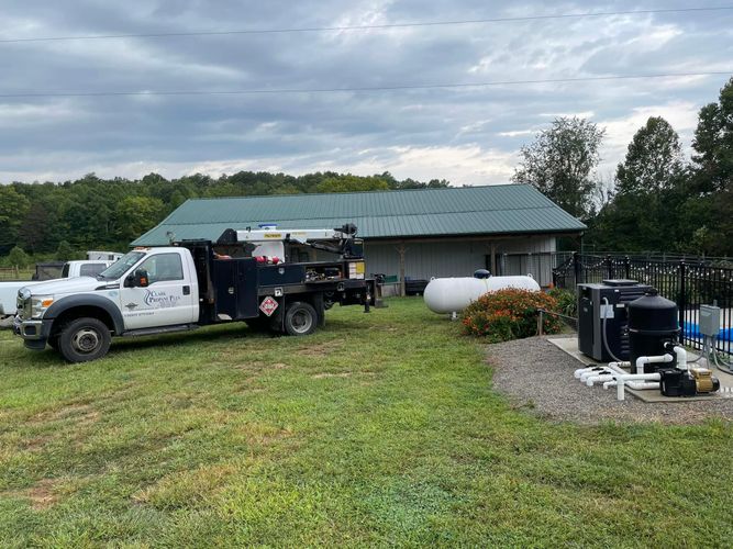Propane gas line installation for backyard firepit