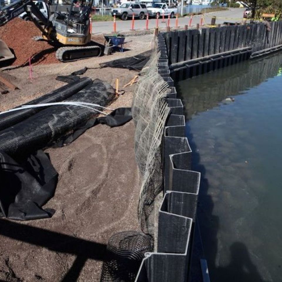 Retaining wall   raised grade