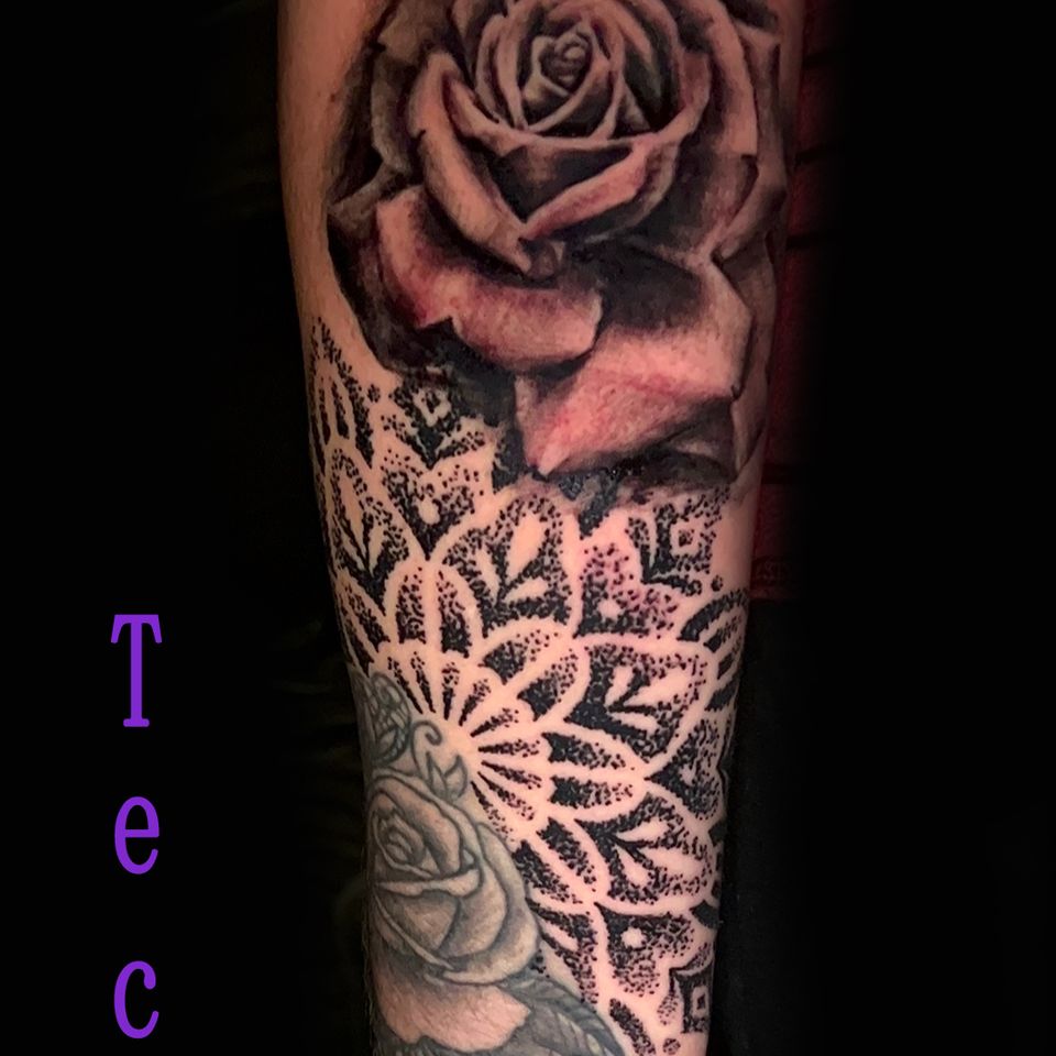 Tech rose and mandala