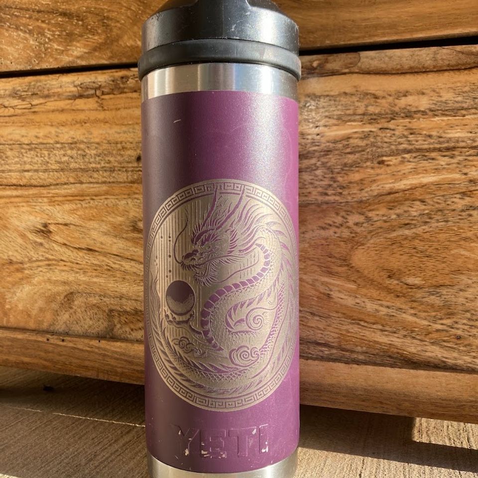 Dragon purple yeti tumbler