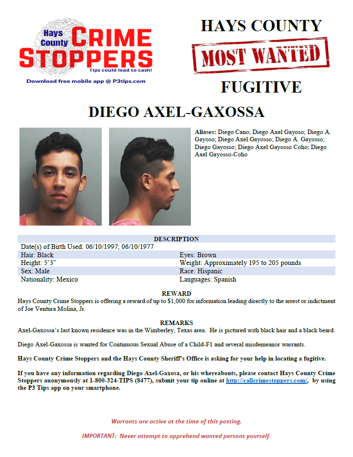 Axel gaxossa most wanted poster
