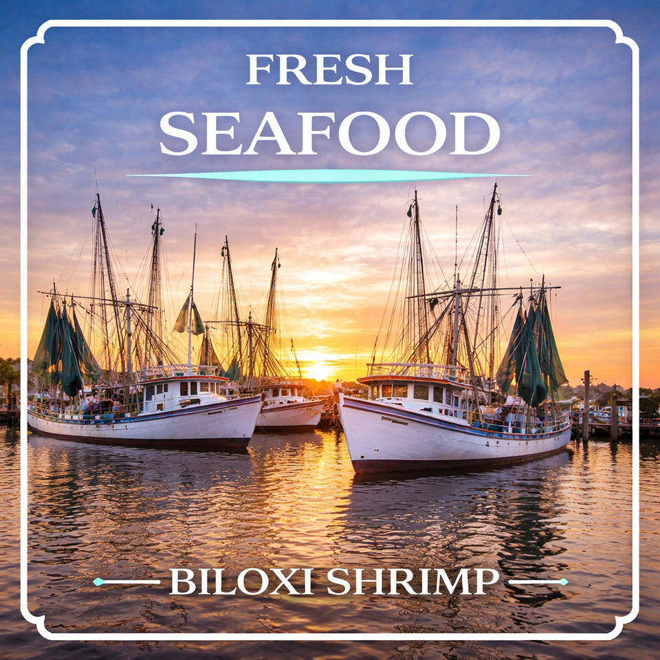 Biloxi shrimp at sunset