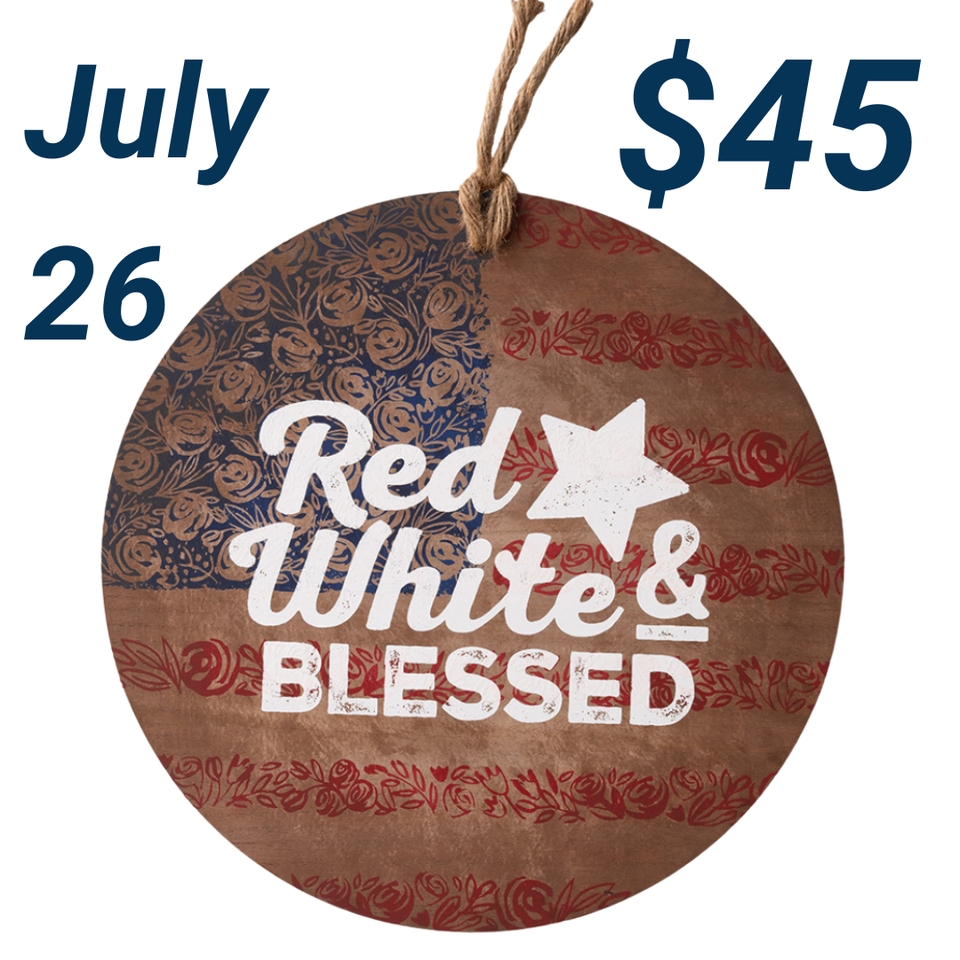 Red white blessed july