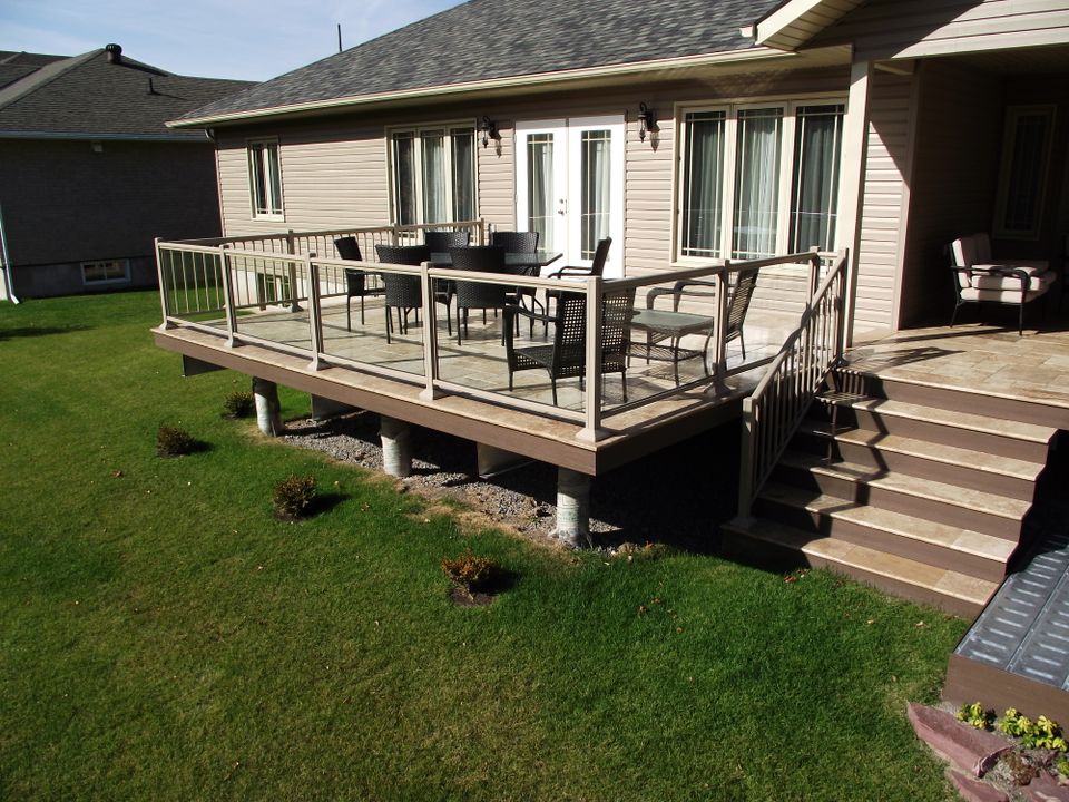 Lower level paver deck