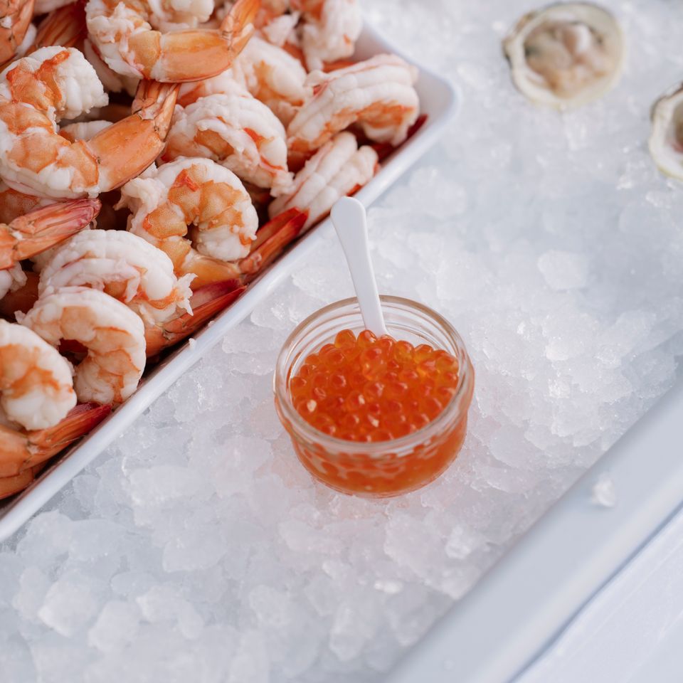 Shrimp and clam raw bar, Shore2Shore Shucking of Long Island