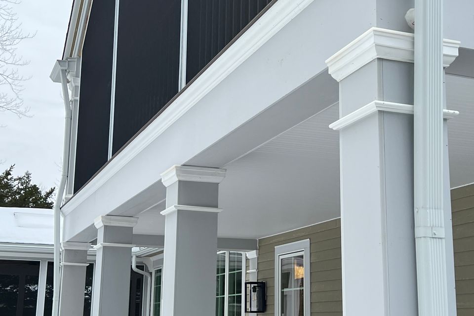 Custom exterior details from finished Chagrin Falls home renovation