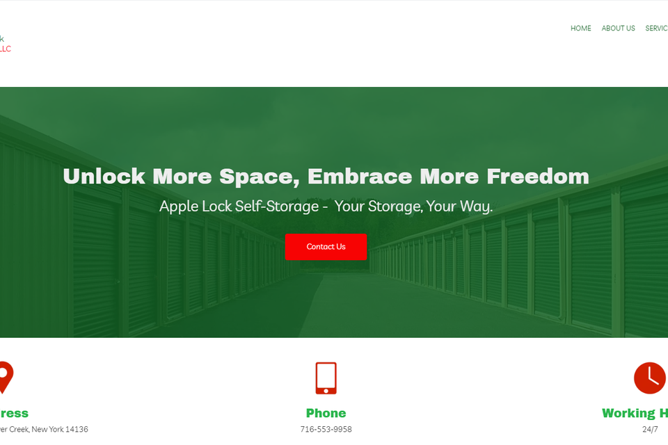 Apple lock self storage homepage