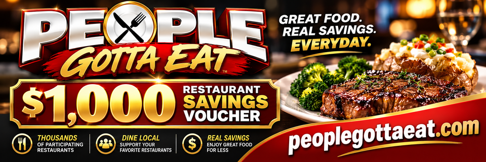 People gotta eat restaurant savings banner