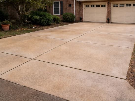 A nice clean driveway, done by Zavala Power Washing of Panama City Beach, FL