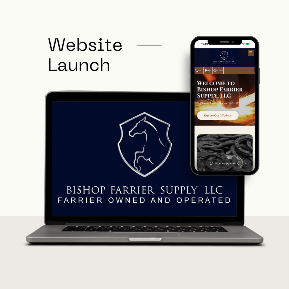Bishop Farrier Supply website by PeachSites