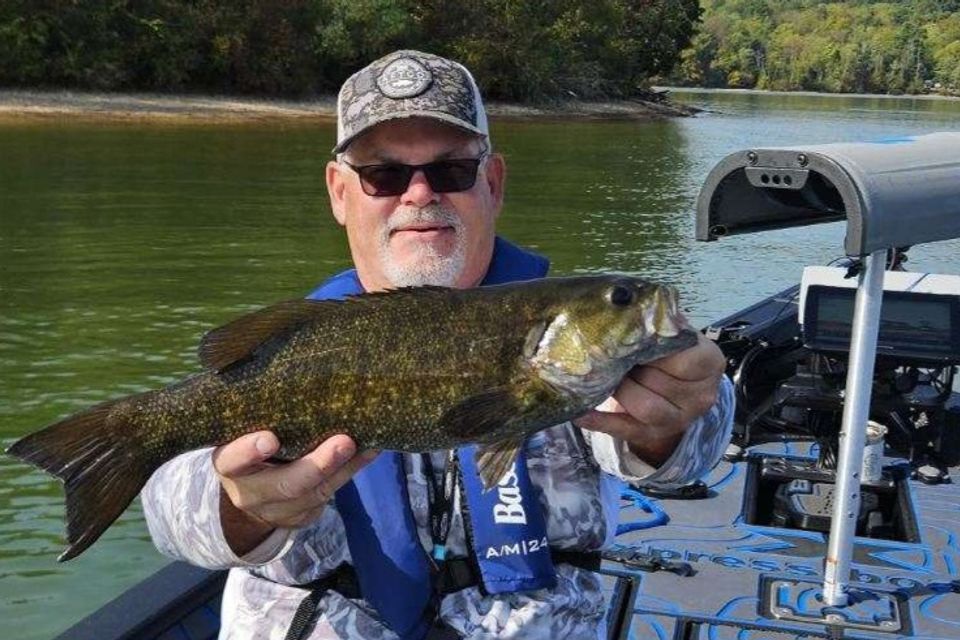  Steven Barshinger caught this smallmouth bass in the fall of 2025 at Blue Marsh Lake using a crankbait. 