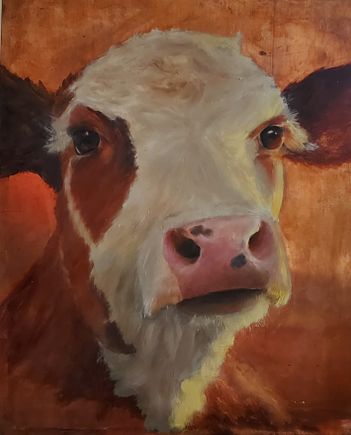 Oil on  Copper - I'm not a number
