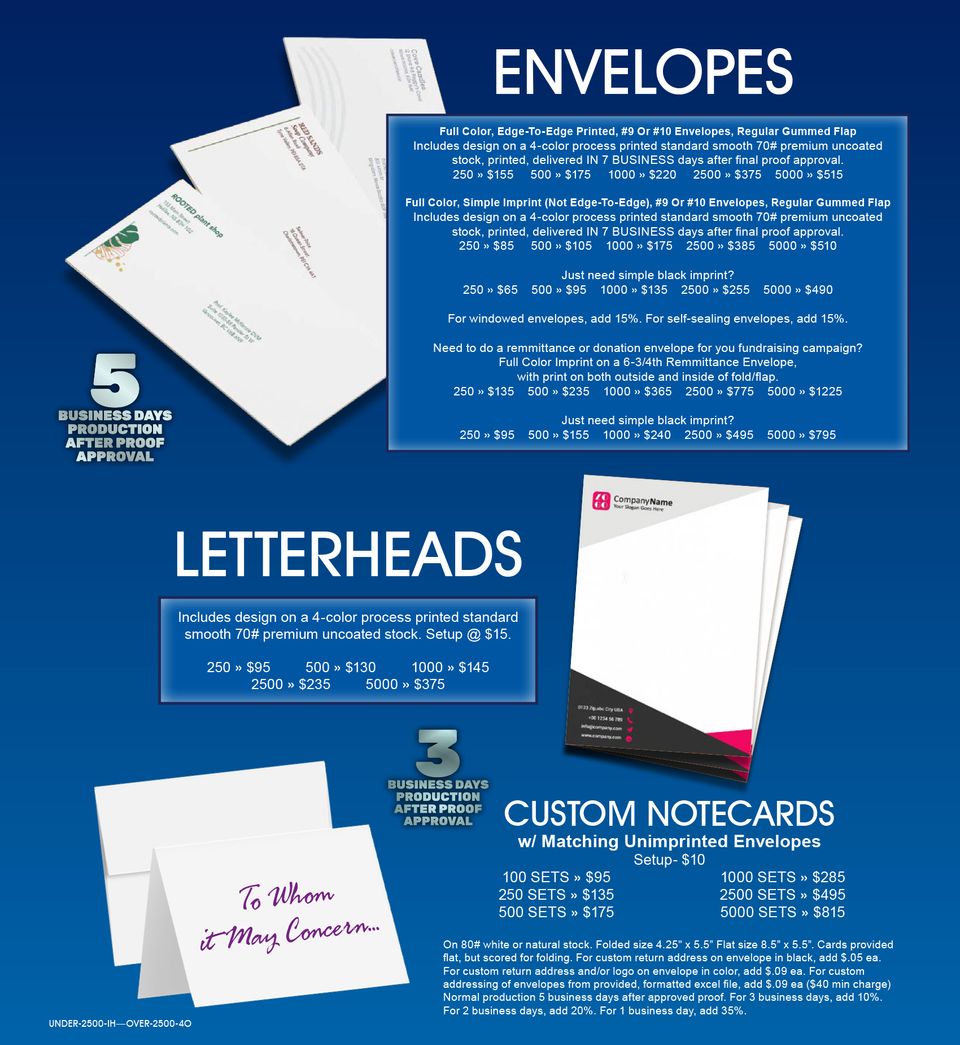 Envelopes   letterheads