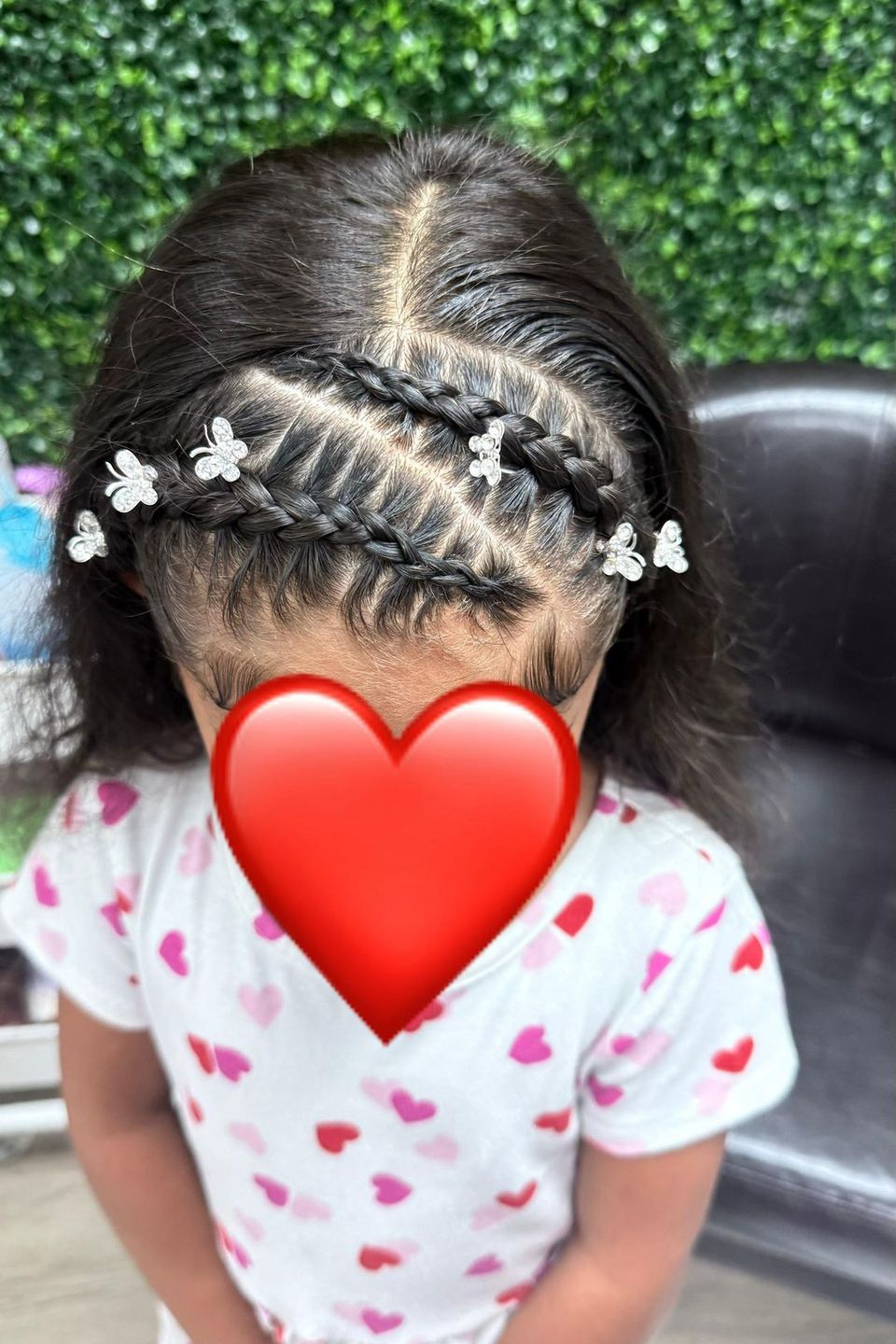little kid with braids