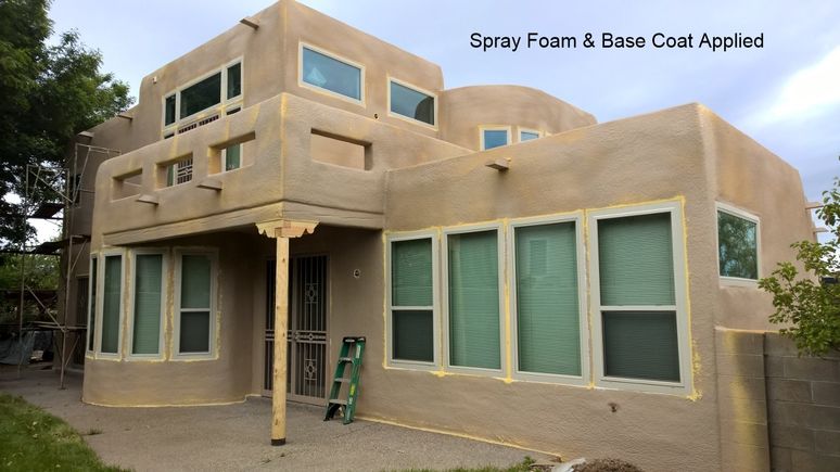 13spray foam   basecoat applied