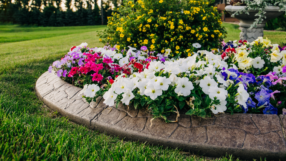 Stamped curbing