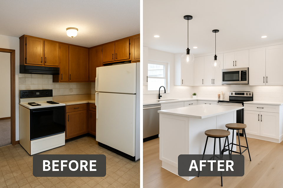 Before after kitchen ai