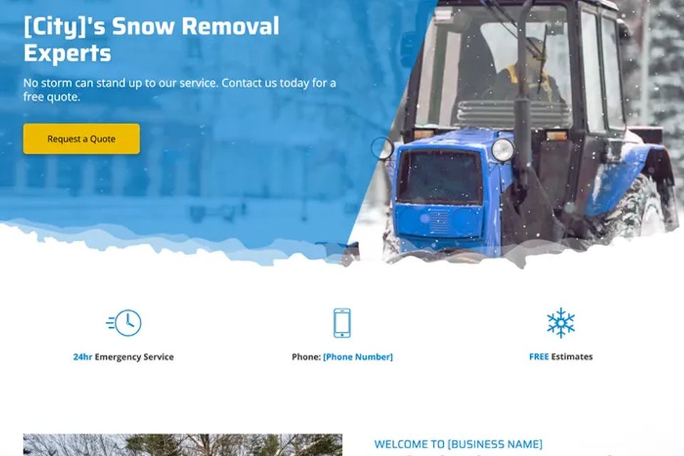 Snow removal website design theme original