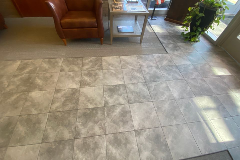 Ceramic tile continental slate english grey charcoal grout antique bronze metals