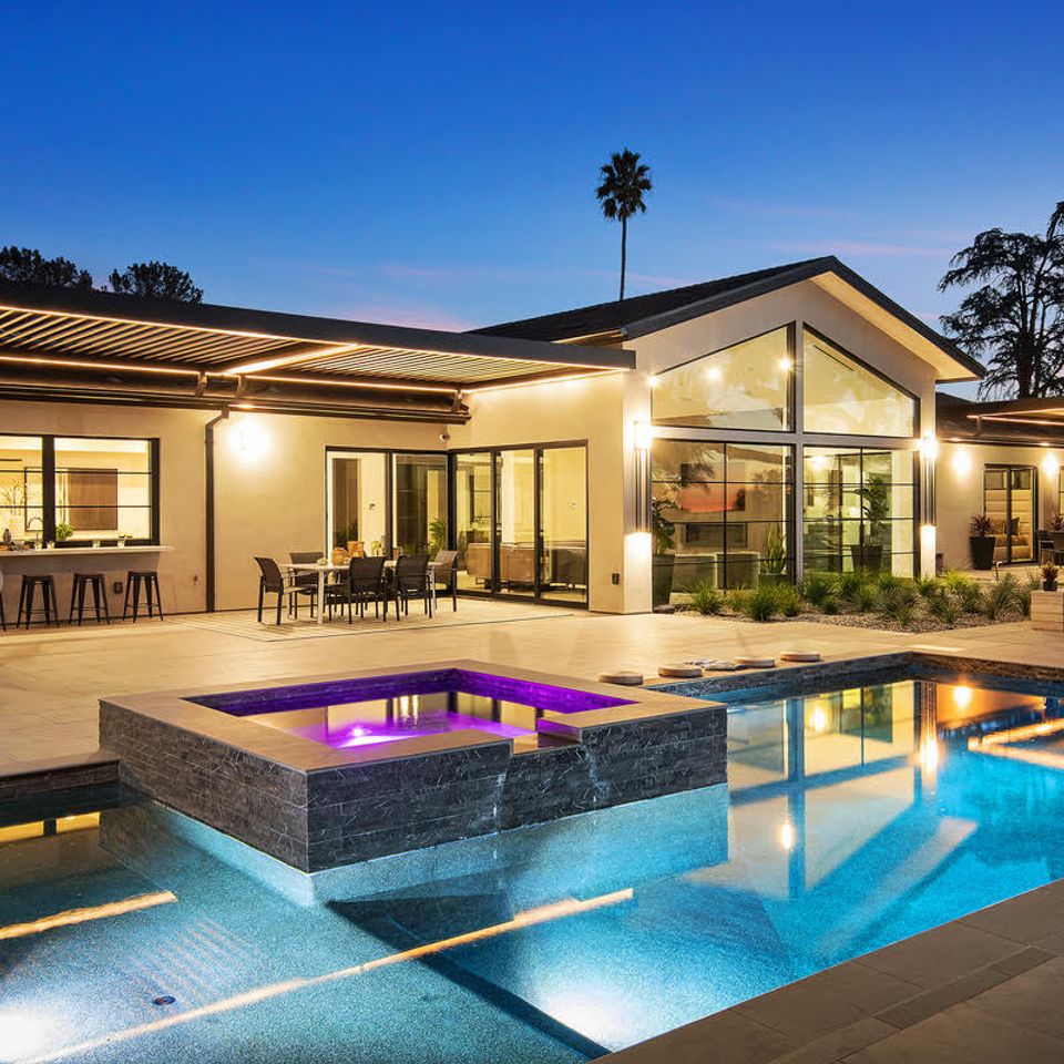 Legacy Outdoor Living - Boise, ID - Portfolio Lighted Pools at Night