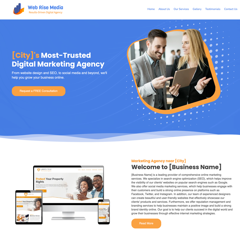 Digital marketing agency website theme