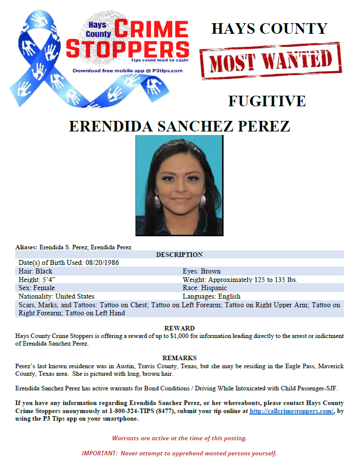 Perez most wanted poster