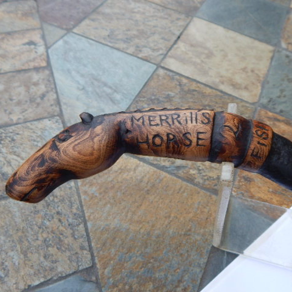 Cw vets carved horse head cane id'ed merrill's hor files1320170913 15012 7pmcin