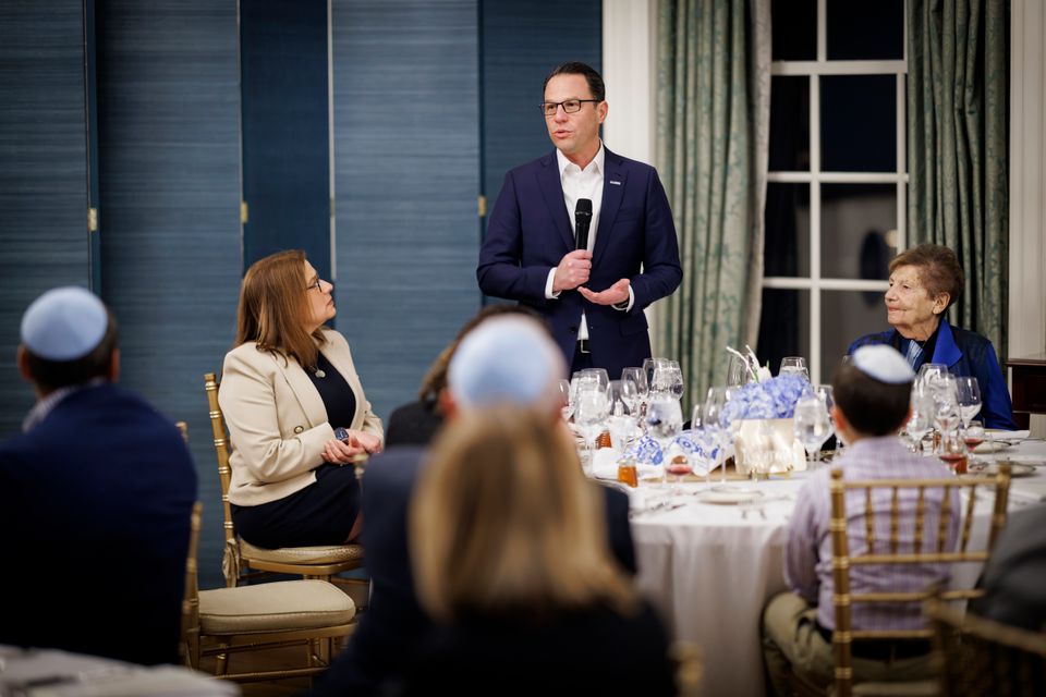 Governor josh shapiro and first lady lori shapiro host a shabbat dinner at the governors residence in honor of holocaust remembrance day bringing together community members to reflect and remember 54287984237 