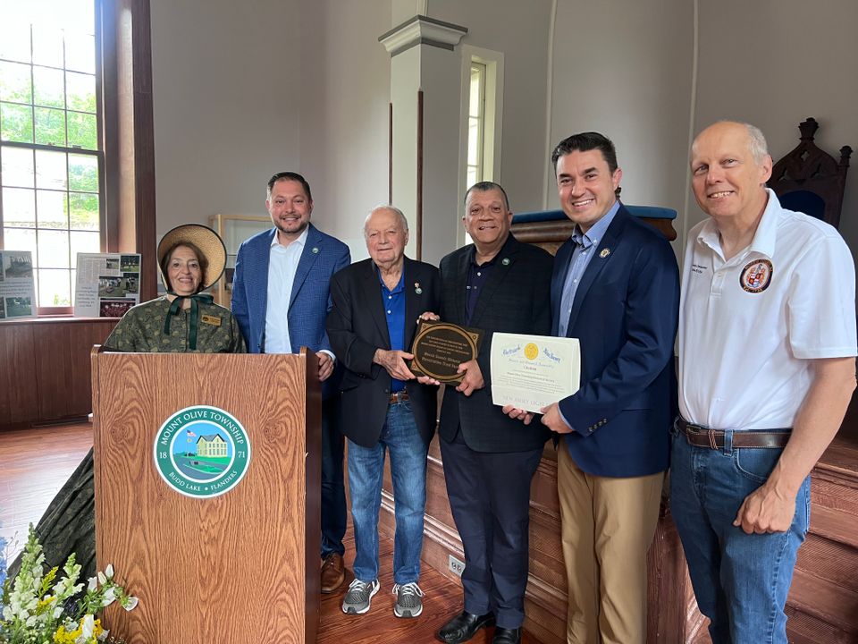 Thea dunkle  andrew tatarenko  councilman john mania  mayor joe nicastro   assemblyman mike inganamort and commissioner john krickus 