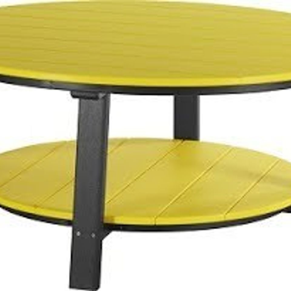 Sunrise poly lawn   hardwood furniture   paden  oklahoma   luxcraft accessories   pdctyb deluxe conversation table yellow   black20180516 732 c05u59