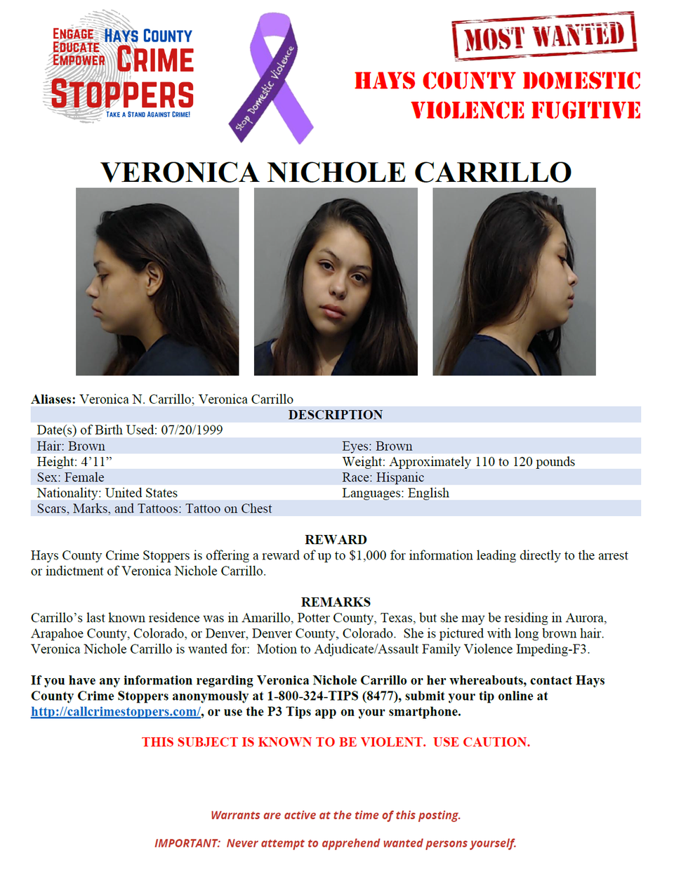 Carrrillo most wanted poster