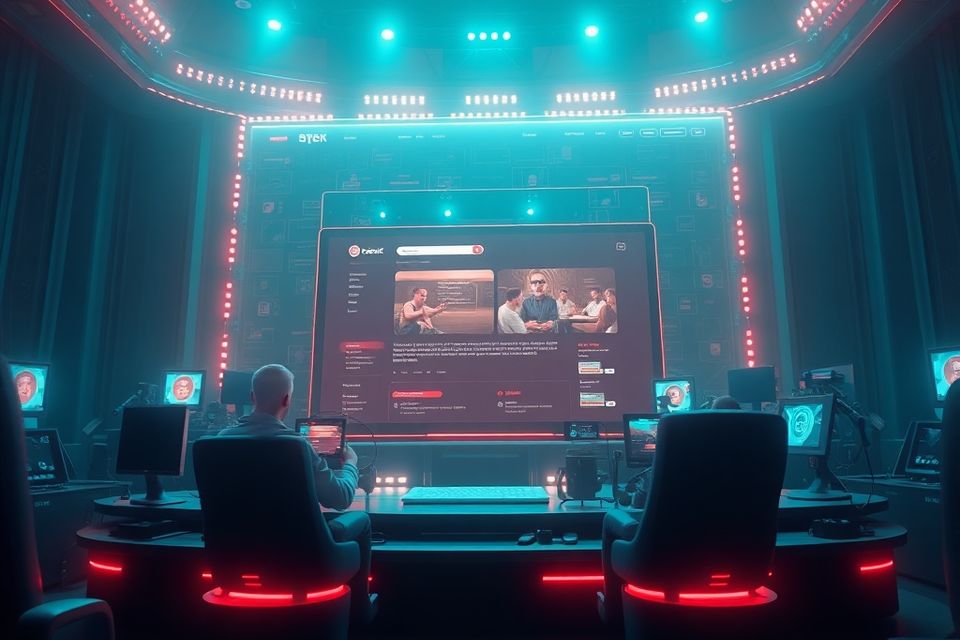 A grand  epic website chatbot concept model bathed in rich deep teal lighting with an amazing lens glow  rendered in massive scale  with heroic and luxurious elements