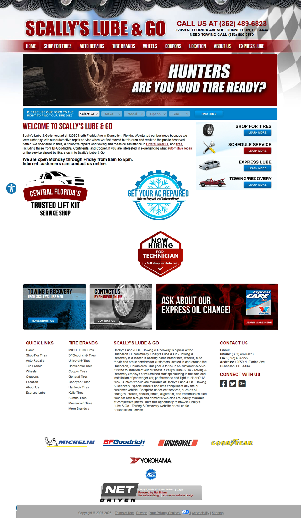 Scally's lube & go dunnellon fl  old website