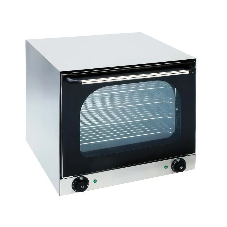 half size countertop electric convection oven with glass door