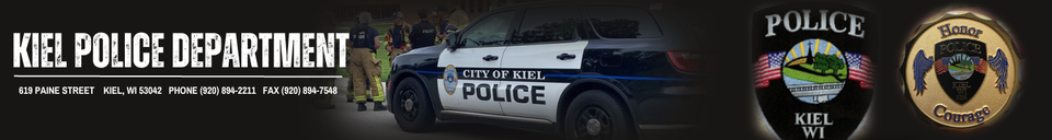 The city of kiel police department is a wisconsin law enforcement accredited core standards law enforcement agency that provides 24 hour police coverage for the citizens of kiel. (1)