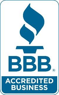 Blue accredited business seal