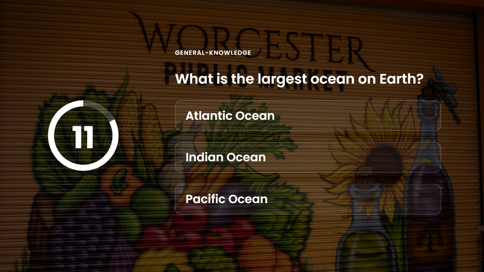 Wooviu digital signage screenshot quiz