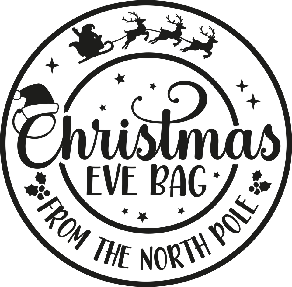 Seasons   christmas santa sack christmas eve bag blk