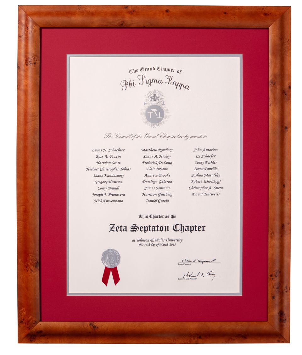 Psk charter framed