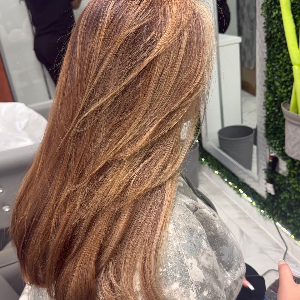 woman long brown hair