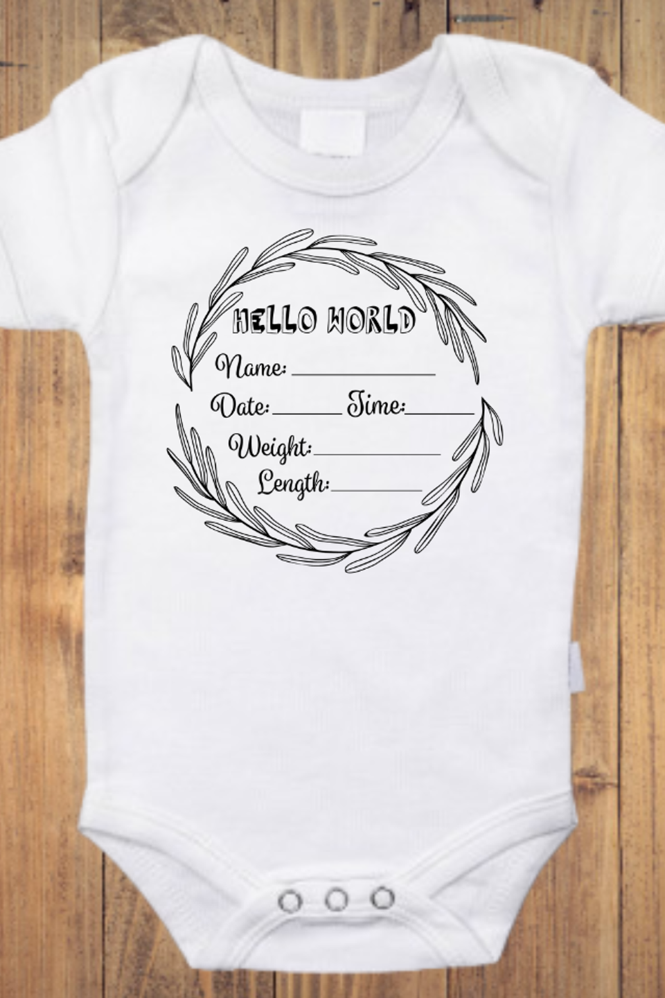 Hello world onesie mockup