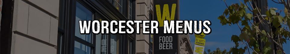 Wormtown brewery webpage headers worcester menus