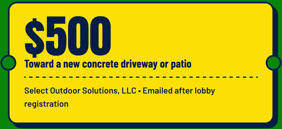 Select outdoor solutions  500 concrete voucher mock image for backyard bonanza