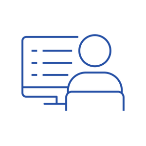 icon of person at a computer