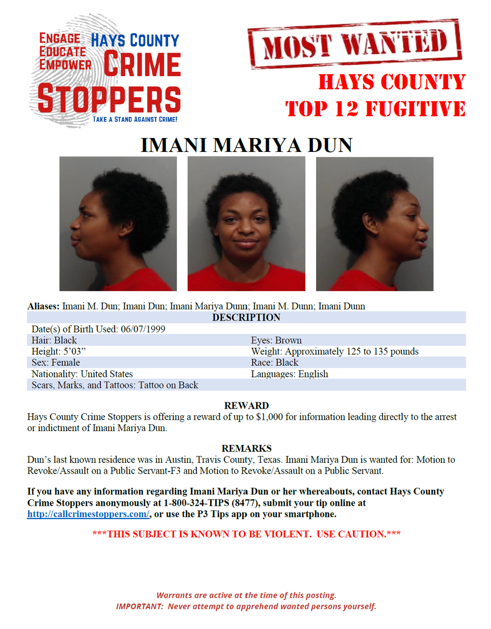 Dun top 12 most wanted poster