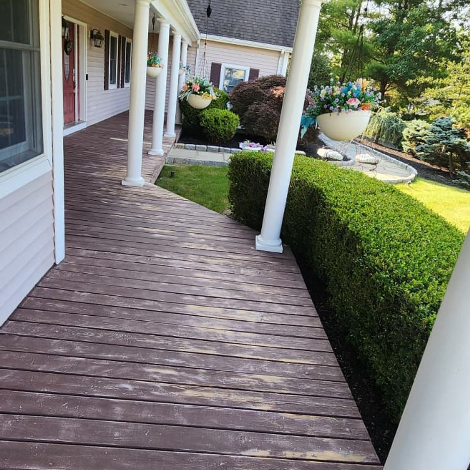 Before old deck not stained