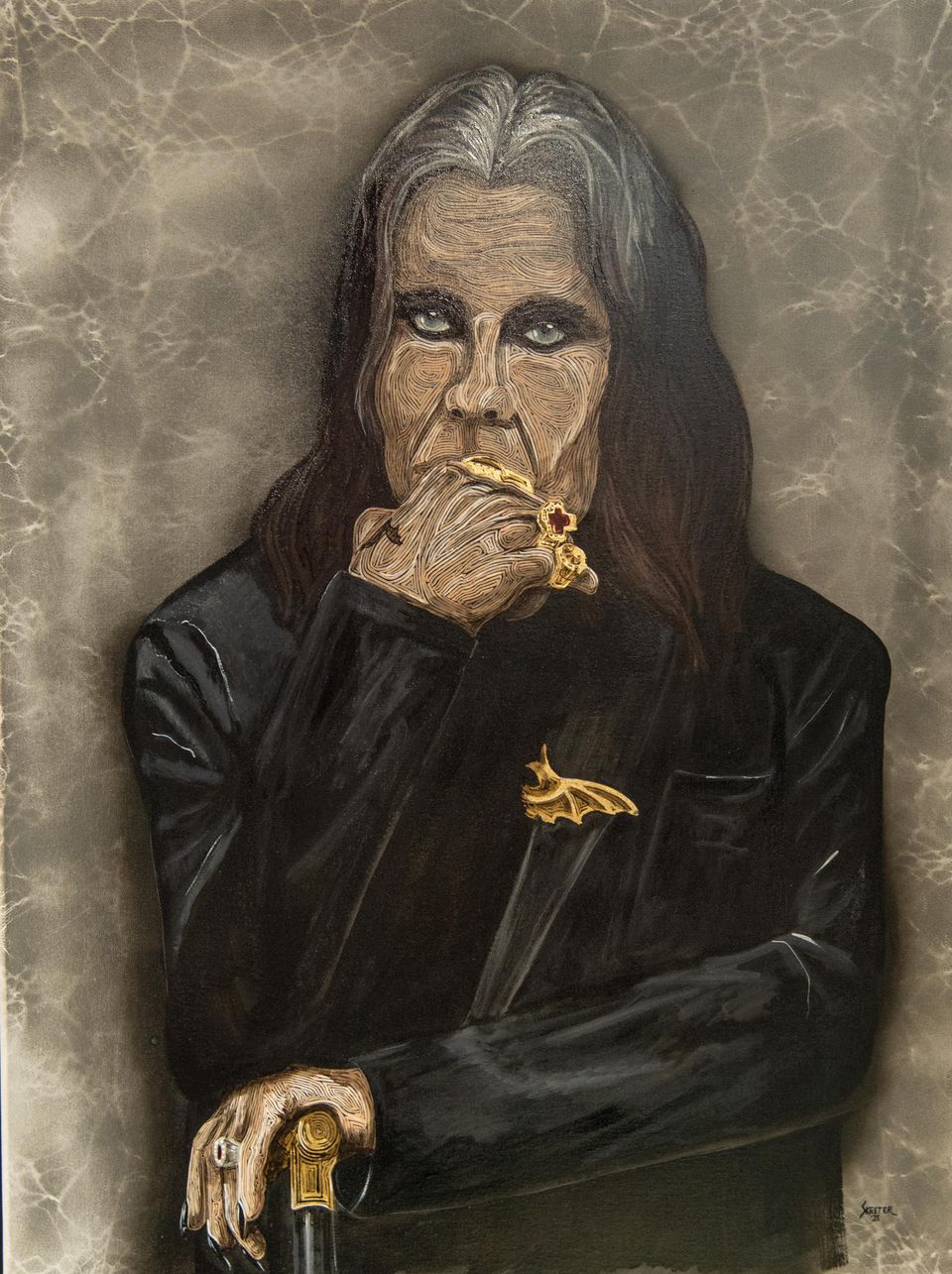 Hand-painted portrait art collection by Skeeter's Grafix.