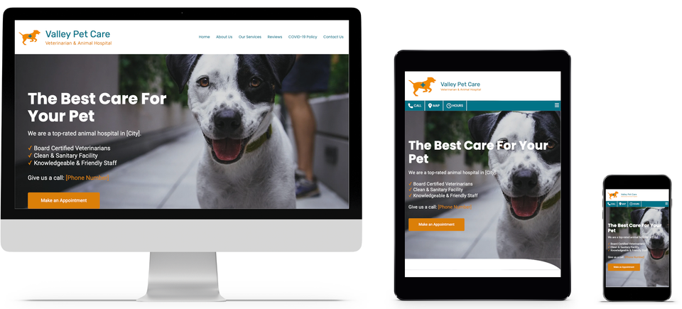 Veterinarian hospital website design